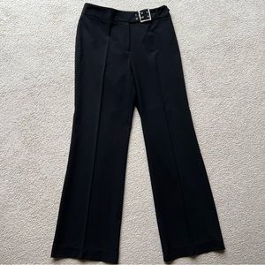 Sport Collection Black Pants Women Size 6 Trousers Career Office Silver Buckle